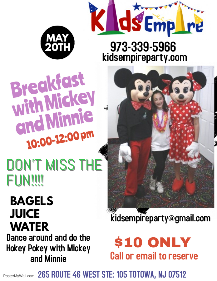 MickeyMinnieKidsEmpirenjBreakfast