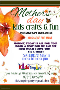 mother's day kids craft Totowa NJ