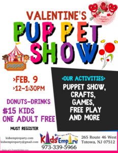 Kids Valentine Puppet Show Passaic County New Jersey